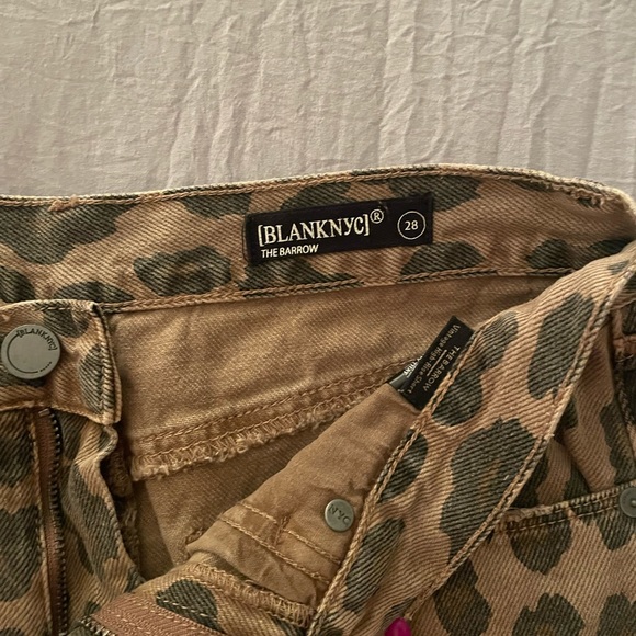 Blank NYC Cheetah Print Denim Shorts - Picture 3 of 5